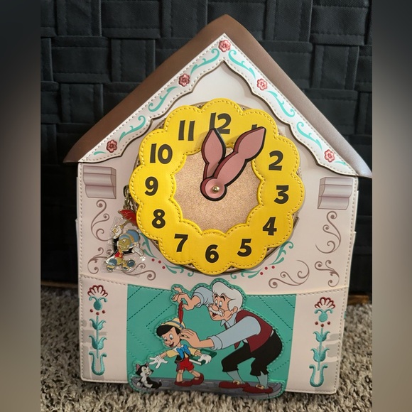 Mini Backpack & Zip Around Wallet - Pinocchio Cuckoo Clock - Picture 2 of 11